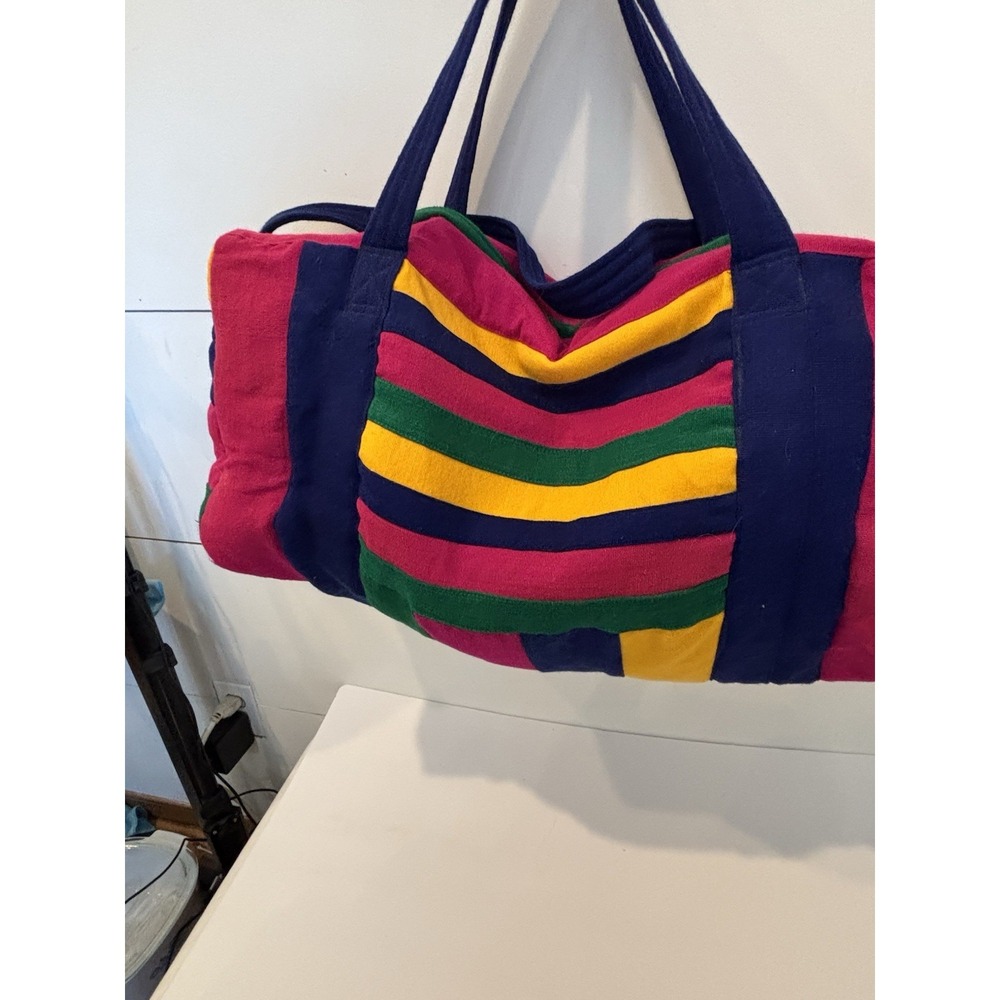 Large Patchwork Handmade travel bag. One‎ Of A Kind.